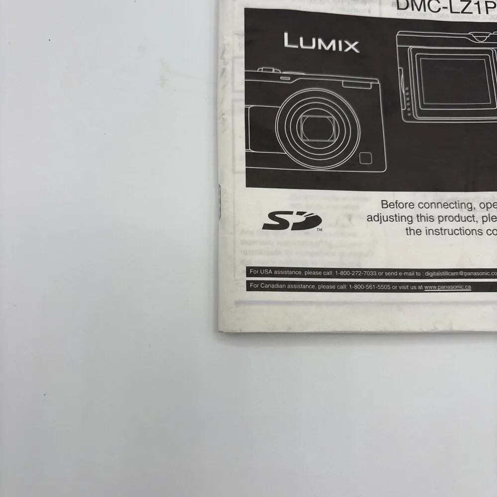Panasonic Lumix DMC-LZ2PP,DMC-LZ1PP Digital Camera Operating Instructions Book